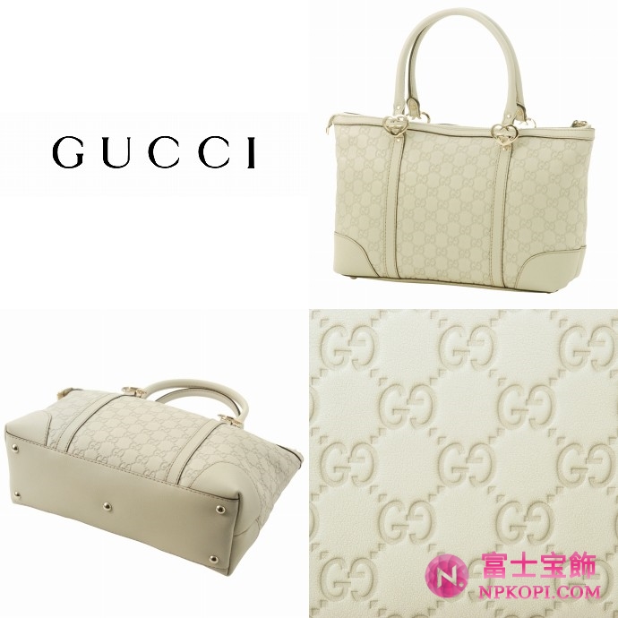 GUCCI/グッチ -LOVELY定番キャンバスGG柄ハートシェープディテールスモールトートバッグ 257069 AA61G 9022 